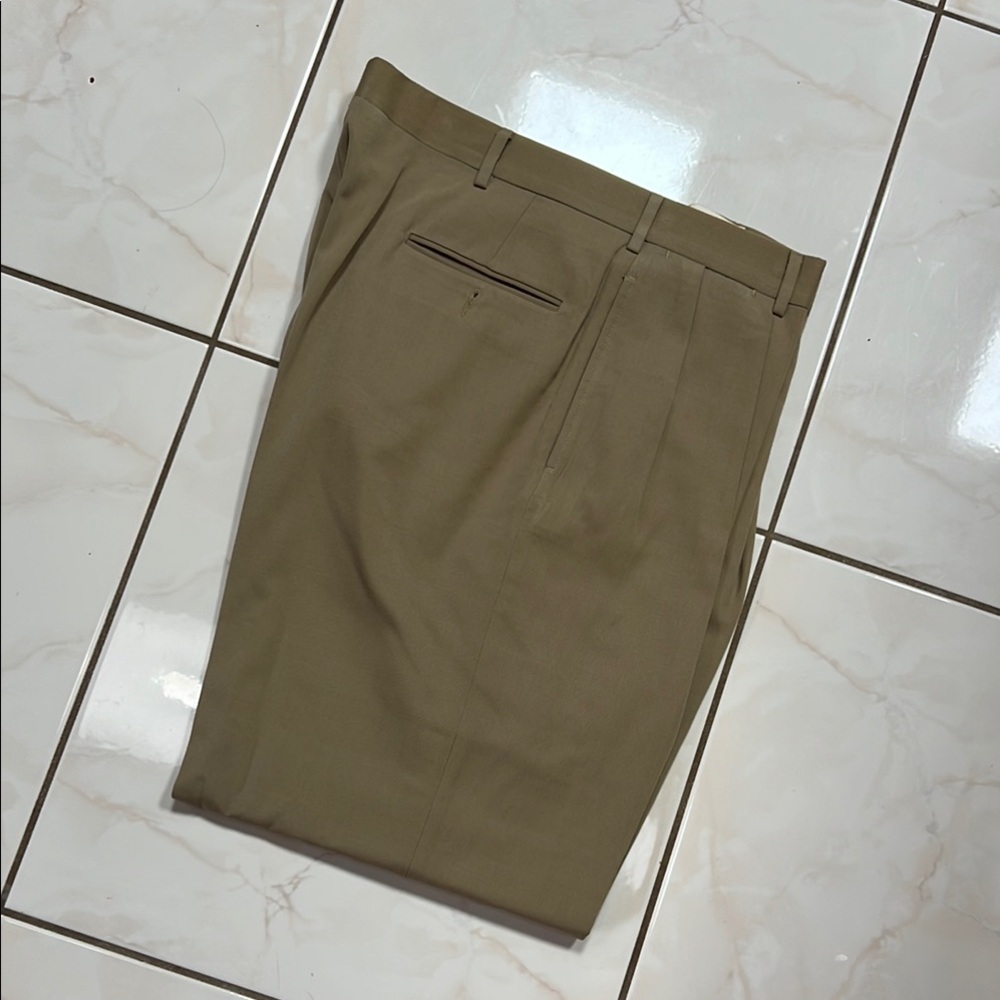 Ralph Lauren Tan Wool Slacks Classic Style